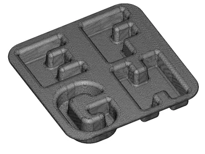 Plastic Exquisite Alphabetical Plate 3D model