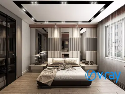 Interior Scene BedRoom Vray 3D model