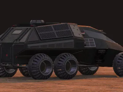 NASA exploration rover Low-poly 3D model