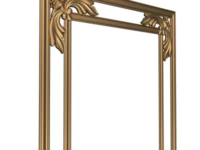 Boiserie Carved Decoration Panel 017 Low-poly 3D model