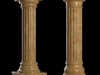 Pillar01 marble column 3D model