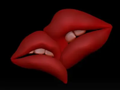 LIPS KISSING 3D PRINT MODEL 3D print model