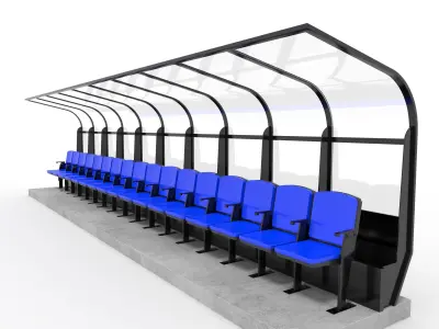 Soccer Bench 03 3D model