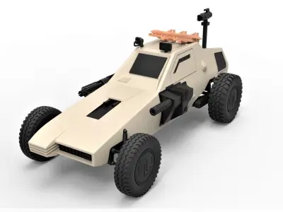 Dune buggy from movie Megaforce 1982 Scale 1 to 24 3D print model