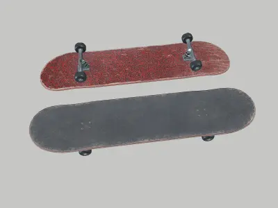 Skateboard Game Ready PBR Model Low-poly 3D model
