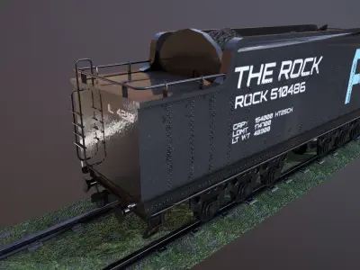 Train Hopper car Low-poly 3D model Low-poly 3D model Low-poly 3D model