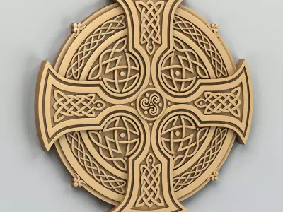 Round rosette 037 Celtic 3D model