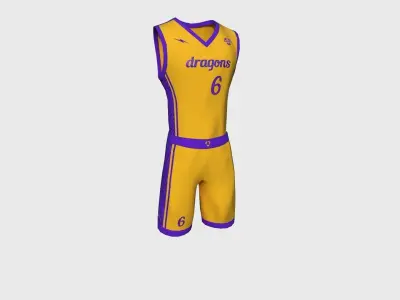 Basketball Fantasy Team Dragons Uniform - Character Design Low-poly 3D model