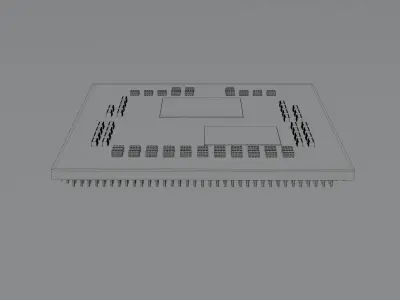 Computer CPU Ryzen 5 5600 3D model 3D model