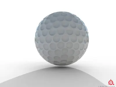 Golf Ball Low Poly PBR Textures 2 Types Low-poly 3D model