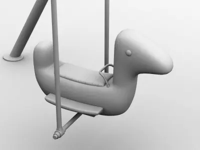 Swing B set for children 3D model