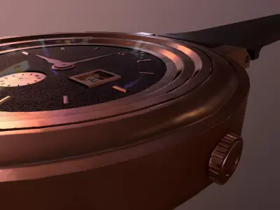 Copper Wrist Watch  Free 3D model