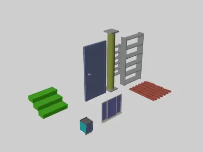 Architect door Free 3D model