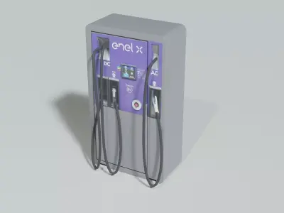 ENEL X Charging Station Low-poly 3D model