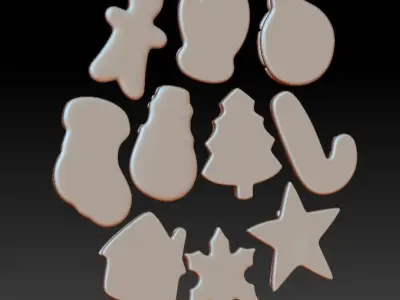 Christmas Cookies For Decor 3D print model