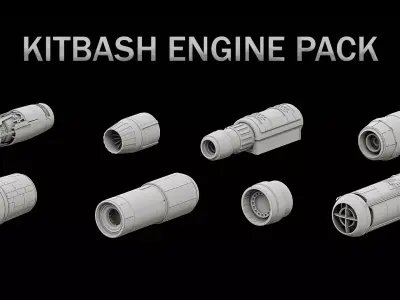 Sci-Fi KitBash Engine Pack II - Star Wars 3D model