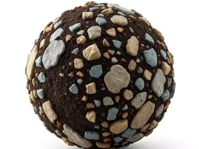Textured Pebble Sphere model pack Texture
