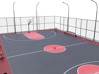 Basketball court Hq 3D model