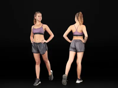 Woman sport 28 Low-poly 3D model