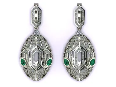 BVLGARI Serpenti Seduttori Earrings printing model 3D print model