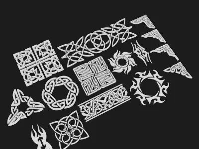 3D Celtic ornament 3D model