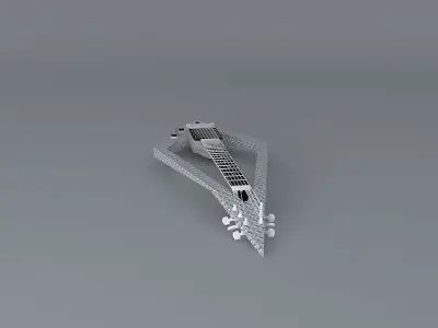 Diamond shaped guitar Free 3D model