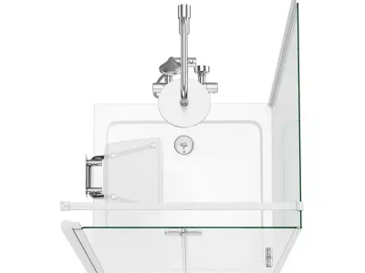 Radaway Nes Brushed Nickel Shower 3 3D model