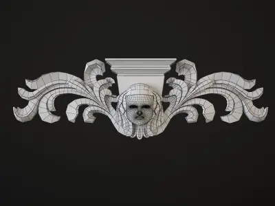 Cartouche statue of woman 3D model