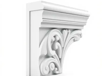Intricate Ornamental Molding Relief model pack Low-poly 3D model