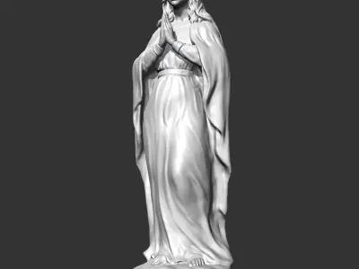Virgin Mary Statue V2 3D print model 3D print model