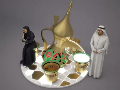 UAE National Day centerpiece Decoration 3D model