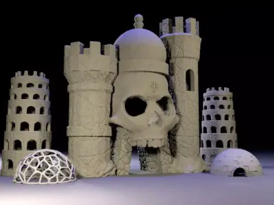 Aquarium Decoration Set 3D print model