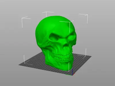 Soldier Skull with cigar and helm 3D  Print Model  3D print model