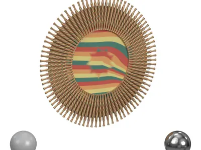 Belle Mahogany Mirror 3D model