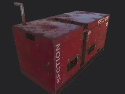 Diesel generator Free low-poly 3D model