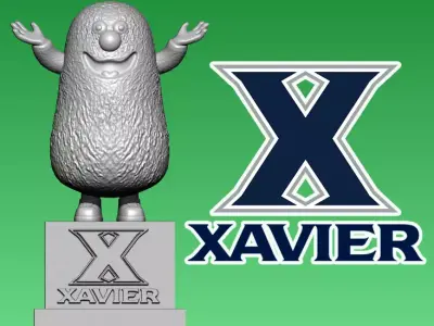 XAVIER MUSKETEERS MEN BASKETBALL MASCOT STATUE - 3D PRINT 3D print model
