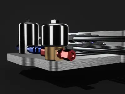 Nitrous Injection Plate for Blower 3D print model