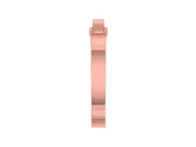 Round Cut Three Stone Wedding Band 3dm STL OBJ FBX Render Detail 3D print model