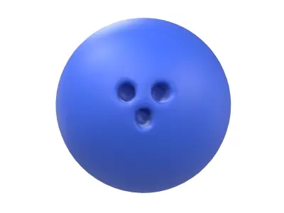 Bowling Ball v1 003 Low-poly 3D model