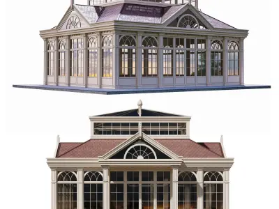 Classic home Low-poly 3D model