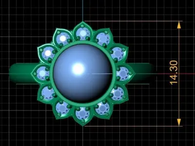 Luxury Wedding Ring 3d Printable Model 3D print model