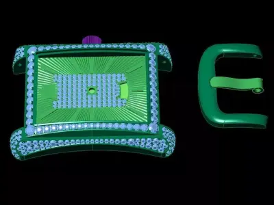 Emerald Majesty The Royal Timepiece 3D print model