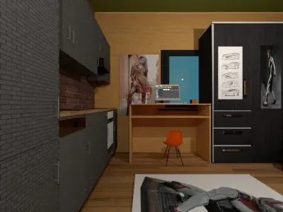Apartment interior side Free 3D model