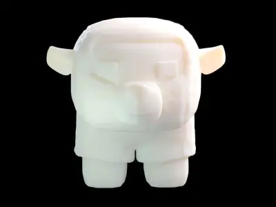 Minecraft-Inspired Stylized Sheep 3D print model