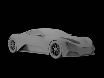 2009 Zenvo St1 High Detail Sports Car 3D Model Clean Topology  3D model