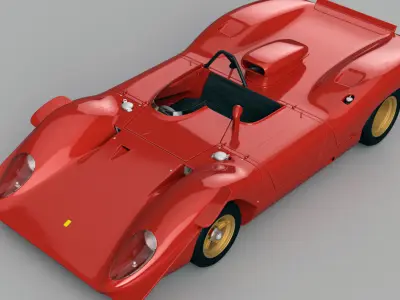 Ferrari 312 P Spyder Classic - Car Kit 3D print model