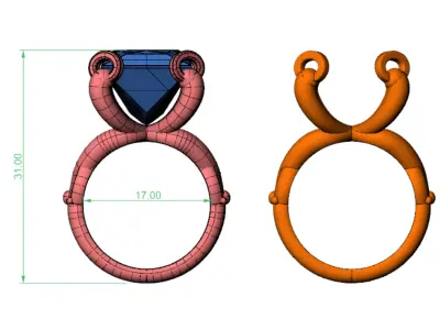 Design rings 3D print model purchase