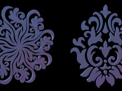 Ornaments Motif Base Mesh Vol 1 Low-poly 3D model