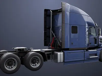 Generic Heavy Truck Chassis 05 Generic All PBR Textures Low-poly 3D model