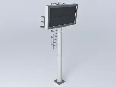 Roadside VMS type A Free 3D model